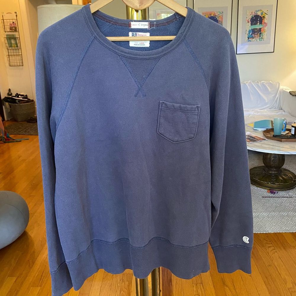 Champion Todd Snyder Crew Sweatshirt Navy Large